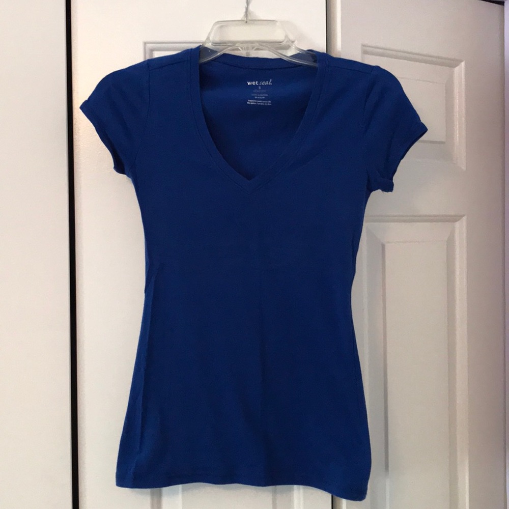 Blue v neck